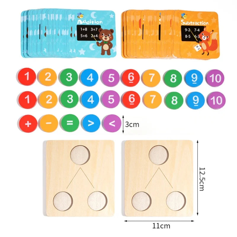Tablero de madera para aprender a contar