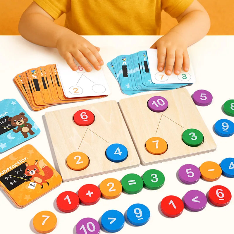 Tablero de madera para aprender a contar