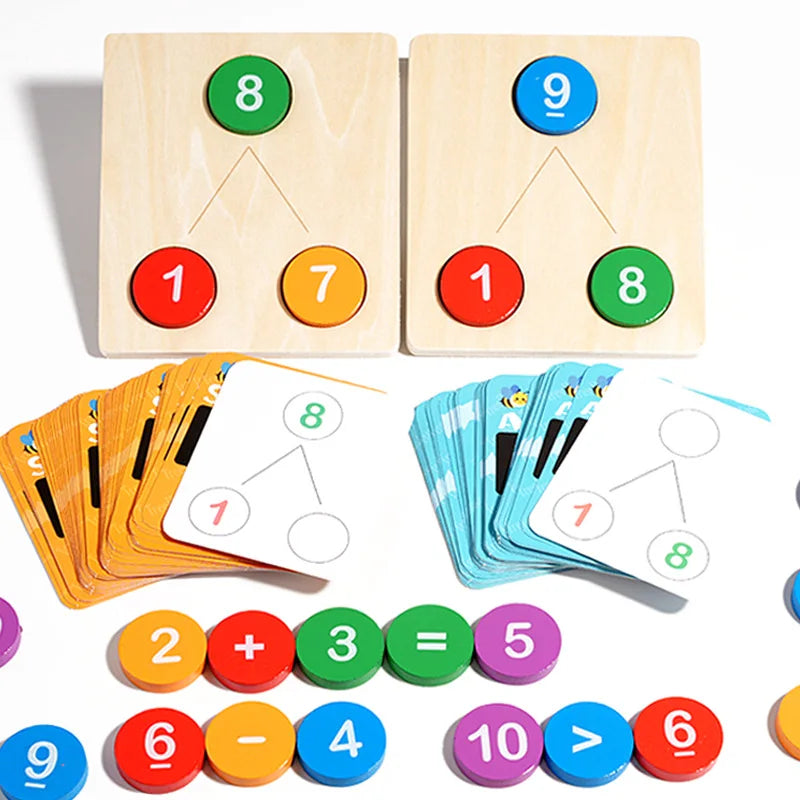 Tablero de madera para aprender a contar