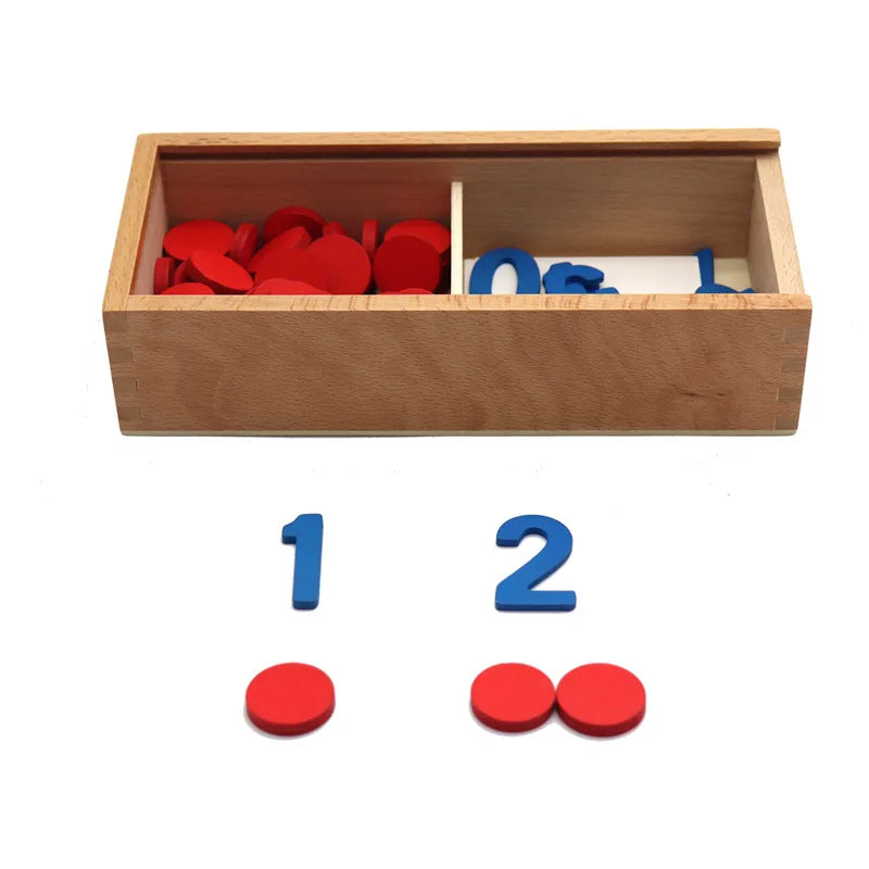 Tarjetas de madera para contar números