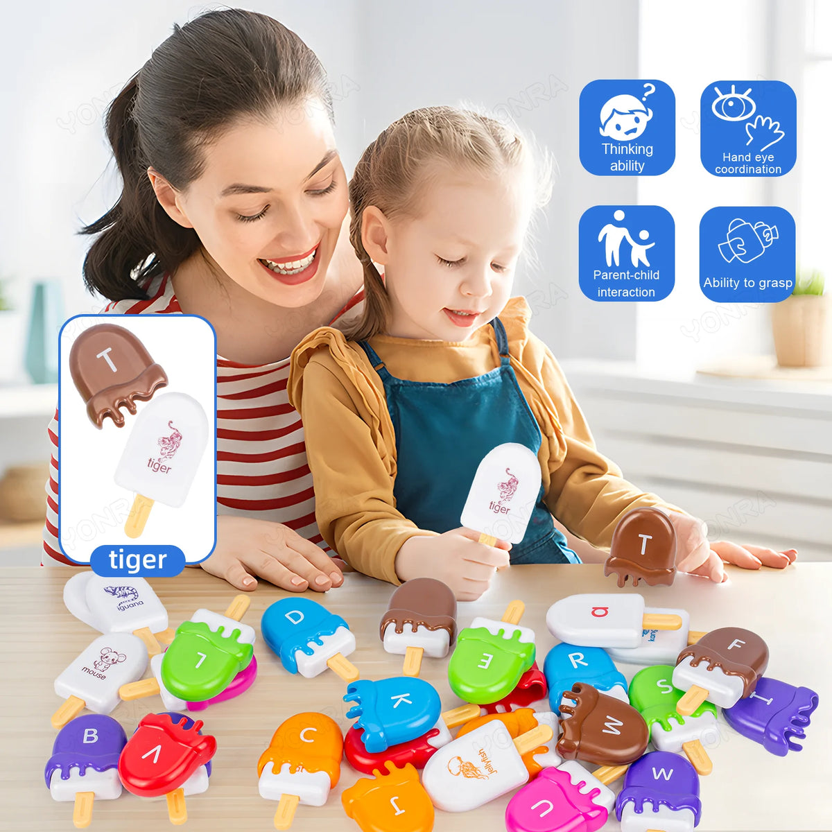 Ice Cream Alphabet Matching Toy