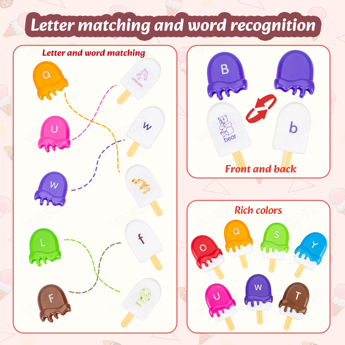Ice Cream Alphabet Matching Toy