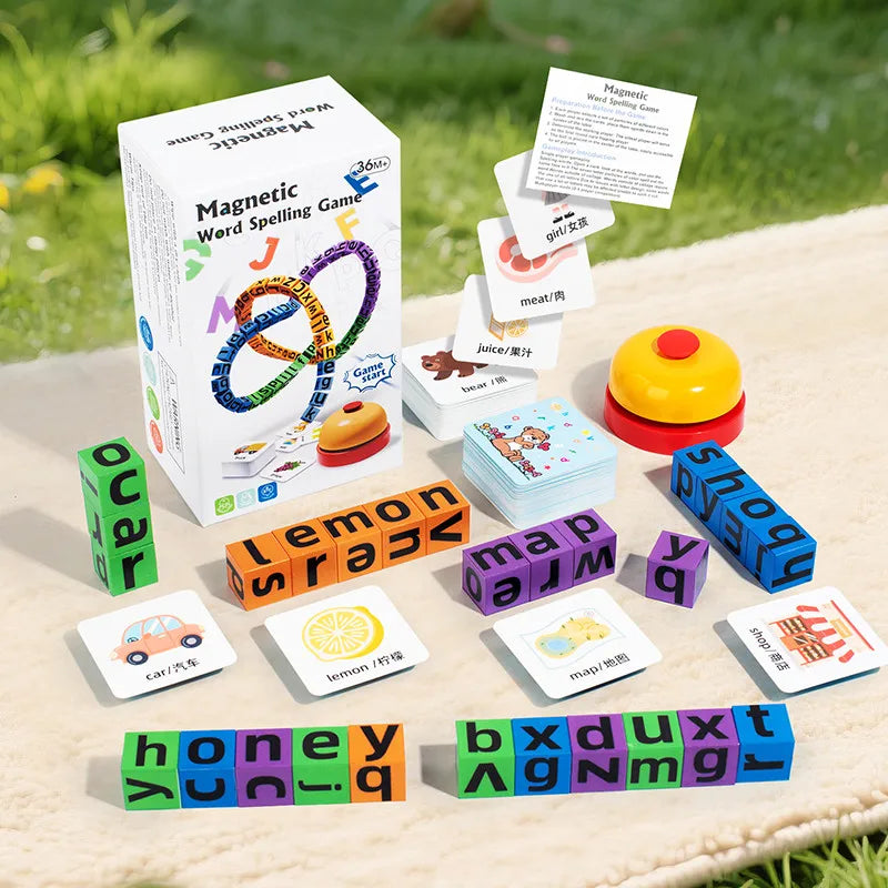 Magnetic Spelling Cube Game