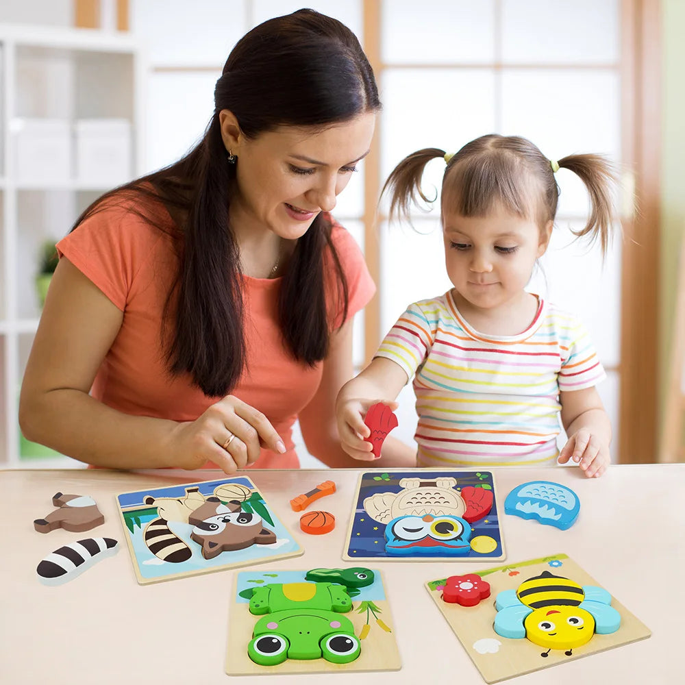 Wooden Animal Puzzle Set