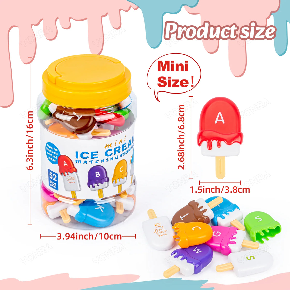 Ice Cream Alphabet Matching Toy