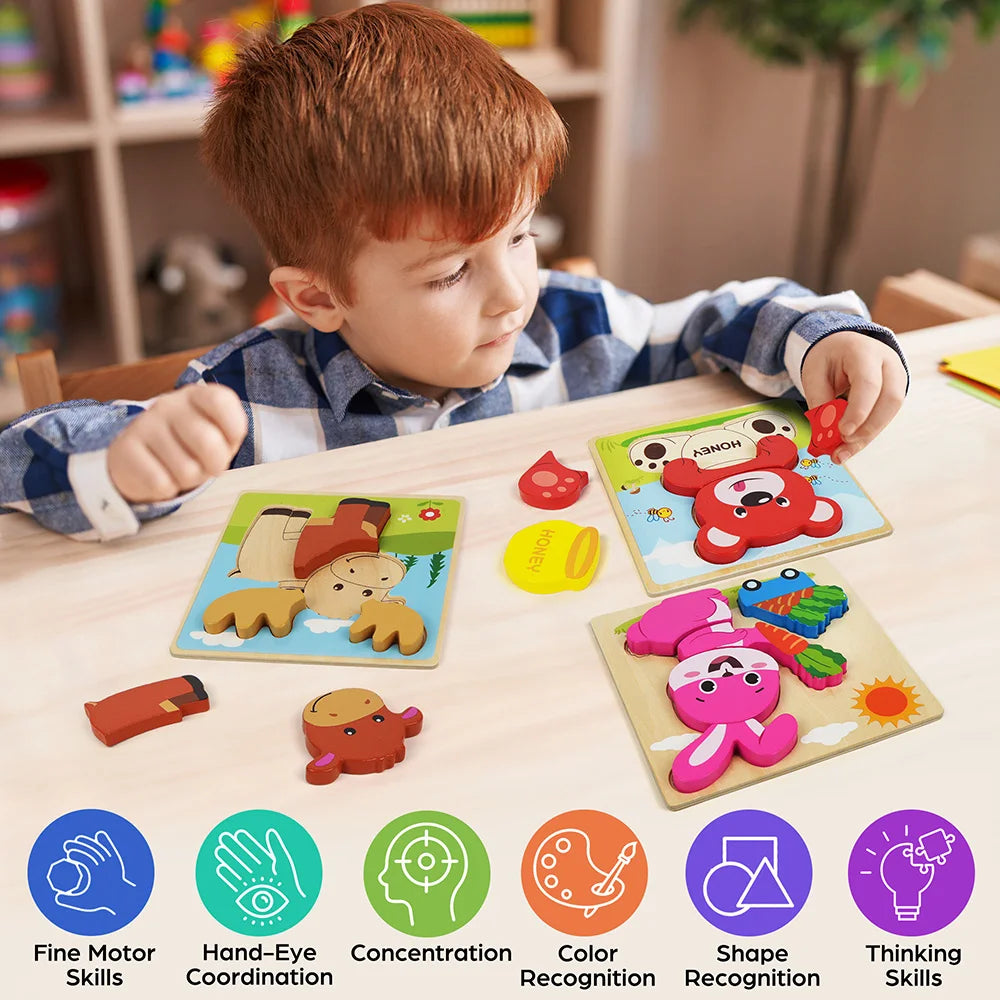 Wooden Animal Puzzle Set