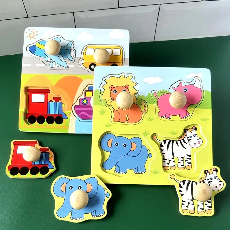 Set de rompecabezas de madera Montessori