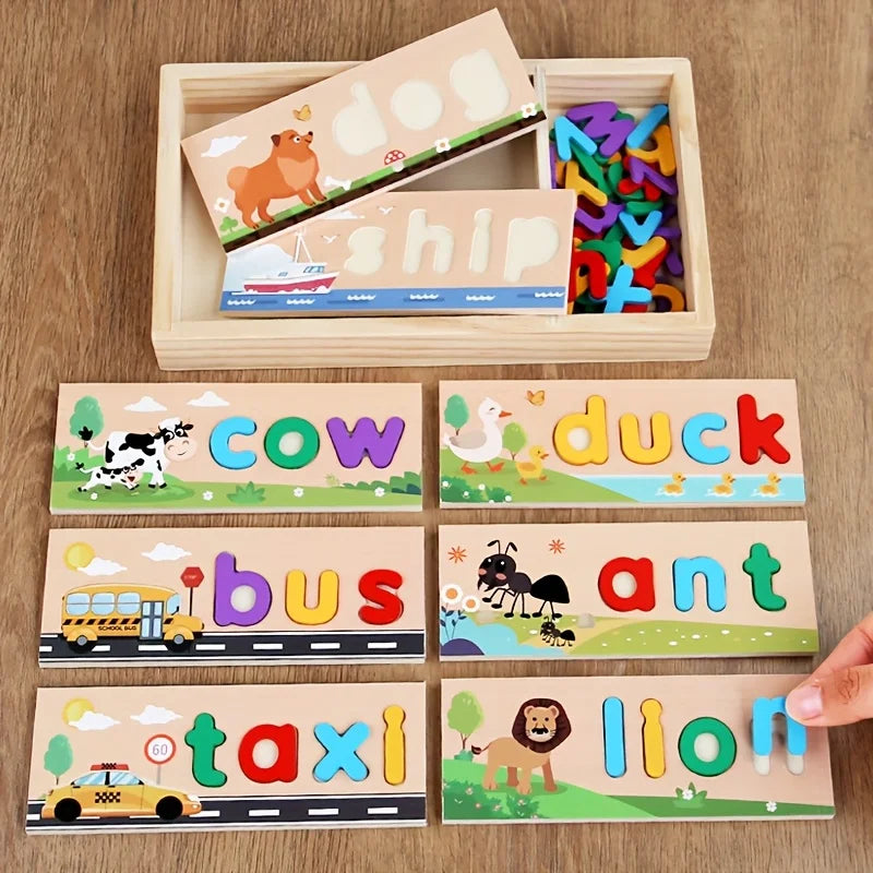 Wooden Alphabet Spelling Puzzle
