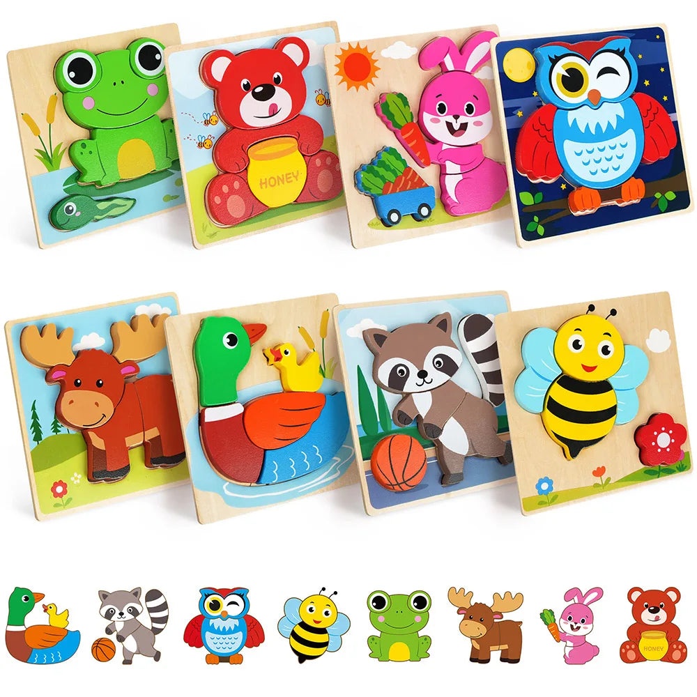 Wooden Animal Puzzle Set