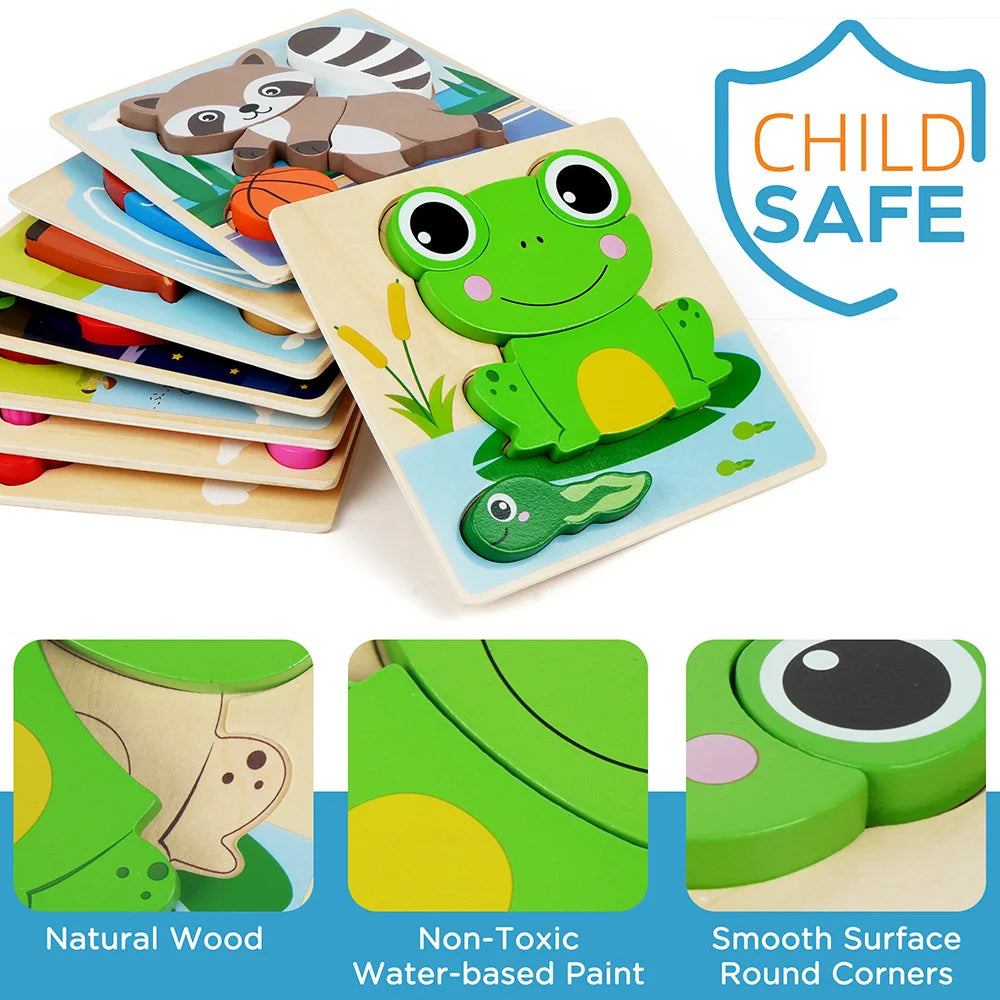 Wooden Animal Puzzle Set