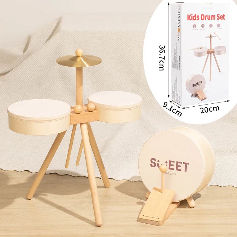 Kids’ Wooden Drum Set