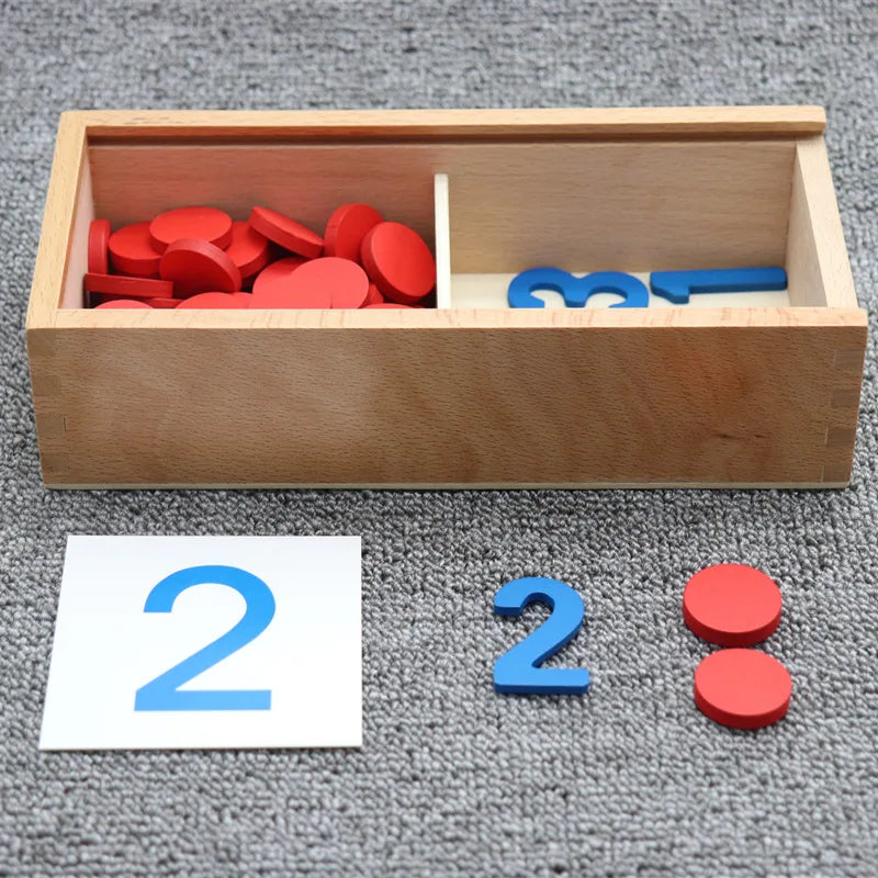 Wooden Number Counting Cards