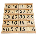 Tarjetas de madera para aprender los números