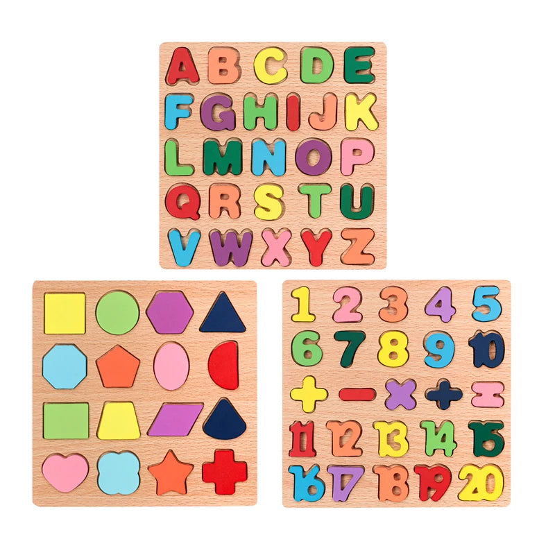 Alphabet & Number Shape Puzzle