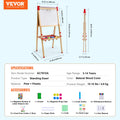 Caballete de arte de madera de doble cara