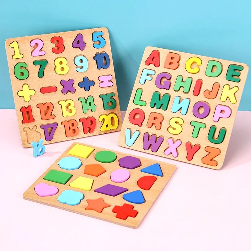 Set de rompecabezas de madera Montessori