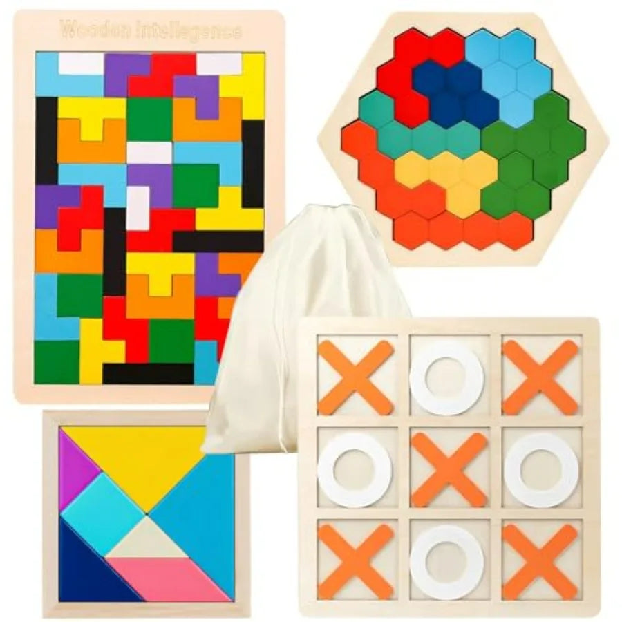 Wooden Brain Teaser Set