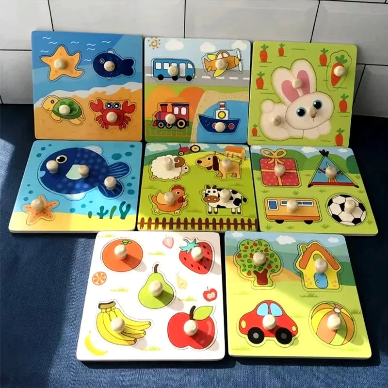 Set de rompecabezas de madera Montessori