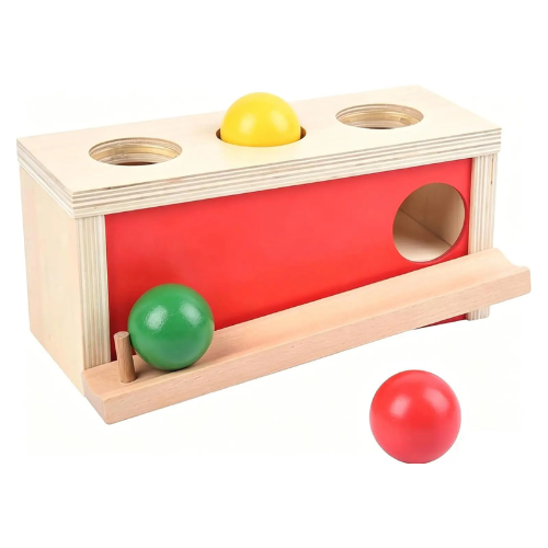 Caja de permanencia de objetos con bola